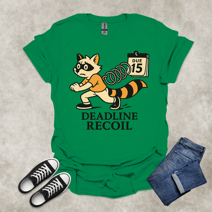 DEADLINE RECOIL — Financial Satire Tee: Unisex Softstyle T-Shirt
