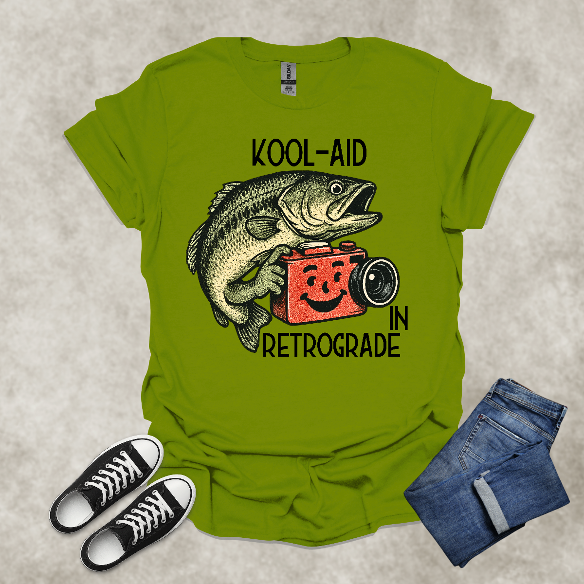 KOOL-AID IN RETROGRADE — Surreal Humor Graphic Tee: Unisex Softstyle T-Shirt