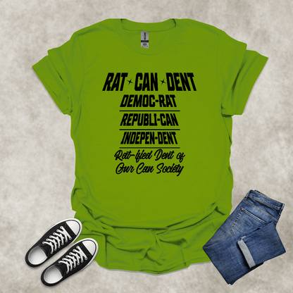 RAT CAN DENT — Political Satire Tee: Unisex Softstyle T-Shirt