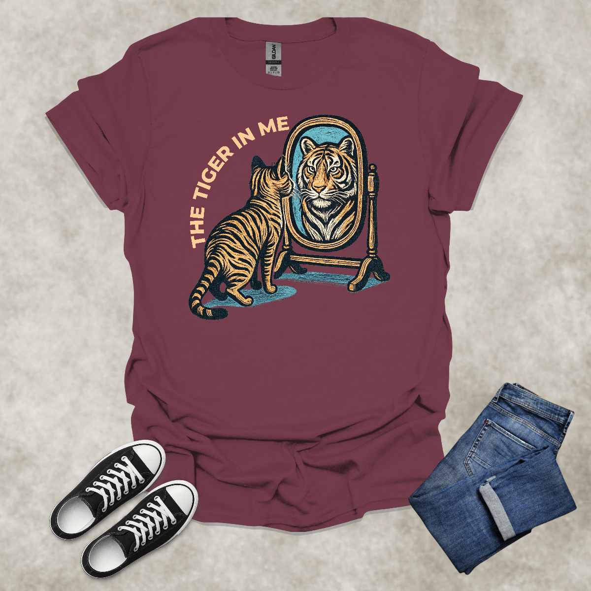 THE TIGER IN ME — Inner Wildness Graphic Tee: Unisex Softstyle T-Shirt