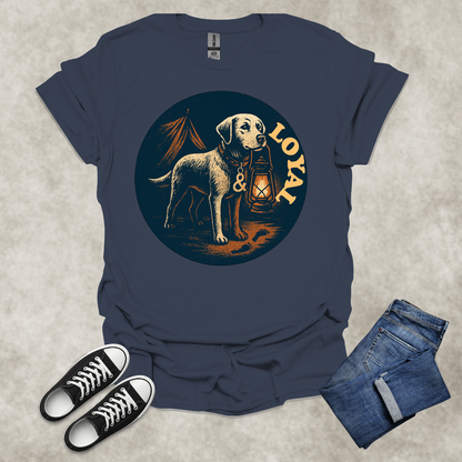 LOYAL — Faithful Labrador Companion Tee: Unisex Softstyle T-Shirt