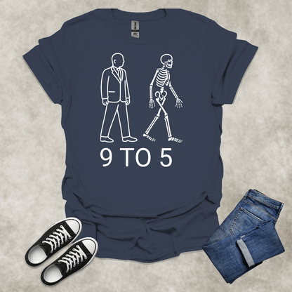 9 TO 5 — Corporate Satire Tee: Unisex Softstyle T-Shirt