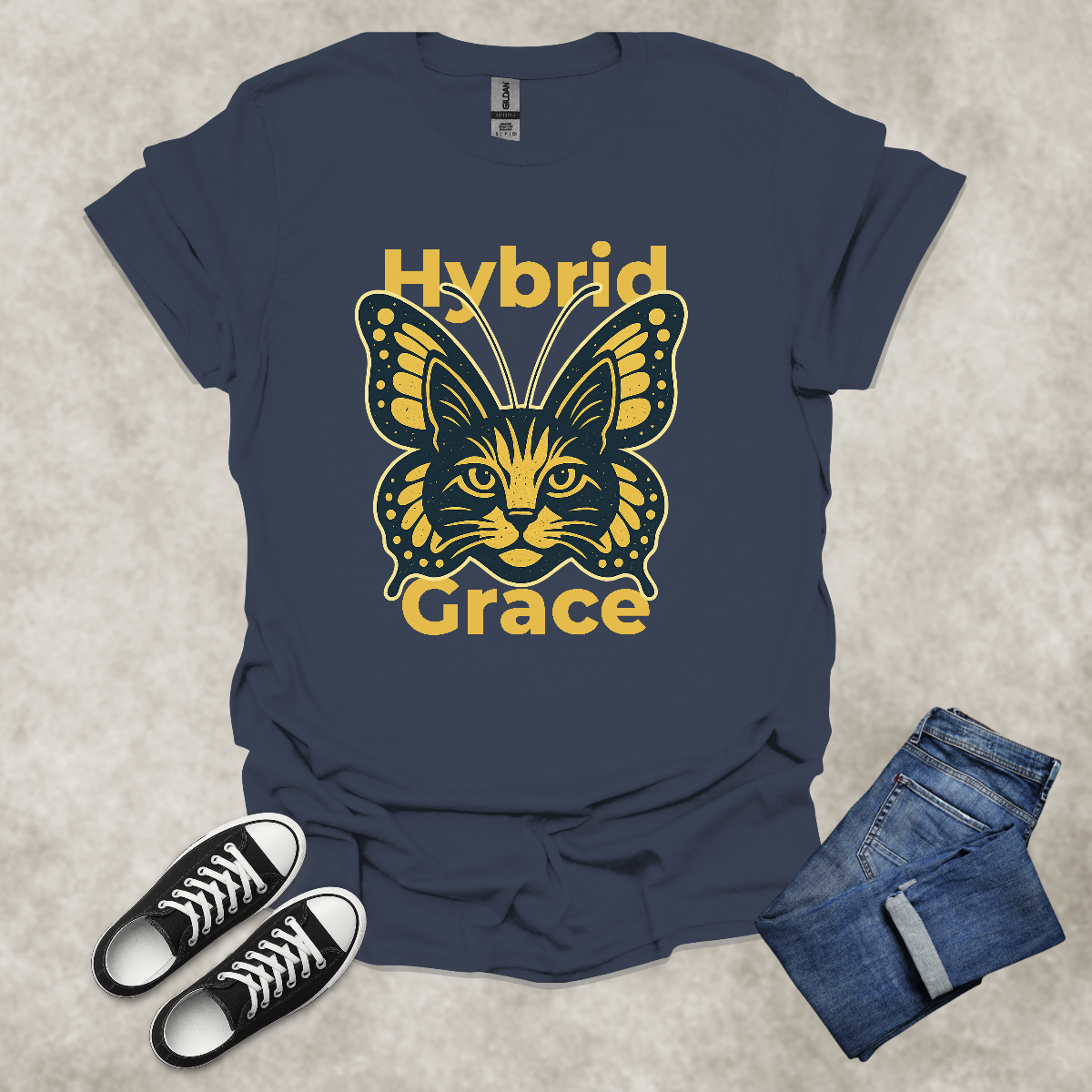 HYBRID GRACE — Surreal Nature Graphic Tee: Unisex Softstyle T-Shirt
