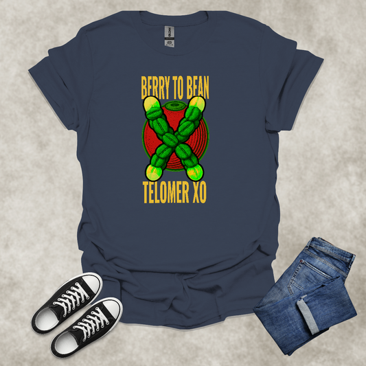 BERRY TO BEAN: TELOMER XO — Coffee Science Art Tee: Unisex Softstyle T-Shirt