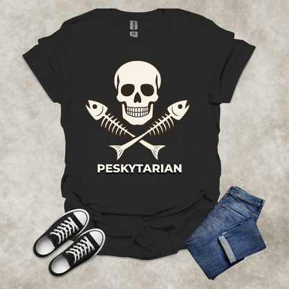 PESKYTARIAN — Fishing Lifestyle Satire Tee: Unisex Softstyle T-Shirt