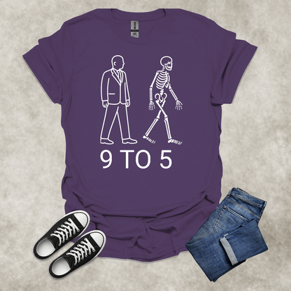 9 TO 5 — Corporate Satire Tee: Unisex Softstyle T-Shirt