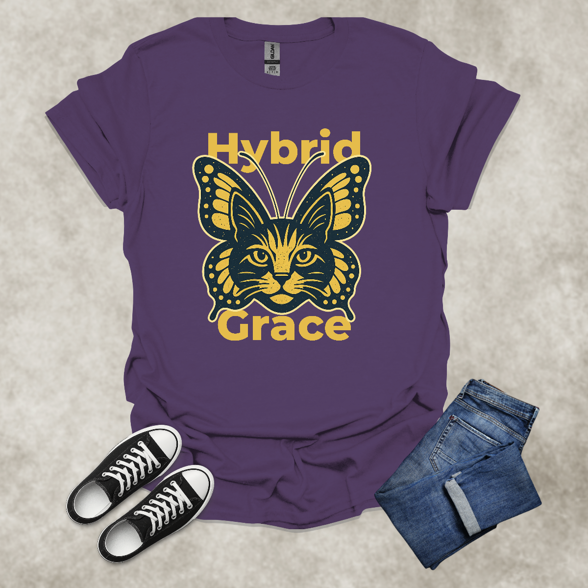 HYBRID GRACE — Surreal Nature Graphic Tee: Unisex Softstyle T-Shirt