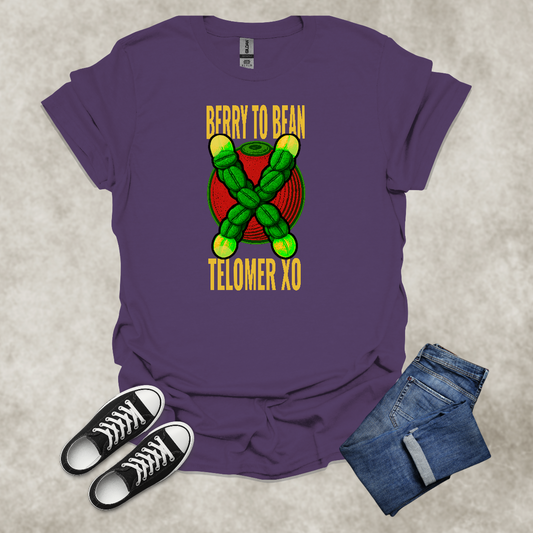 BERRY TO BEAN: TELOMER XO — Coffee Science Art Tee: Unisex Softstyle T-Shirt