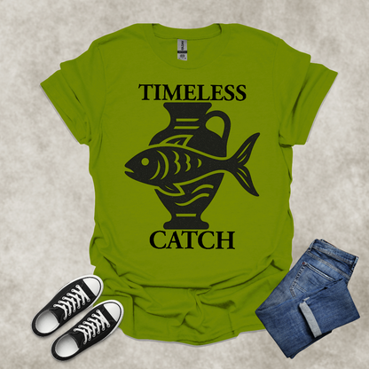 TIMELESS CATCH — Surreal Nature Art Tee: Unisex Softstyle T-Shirt