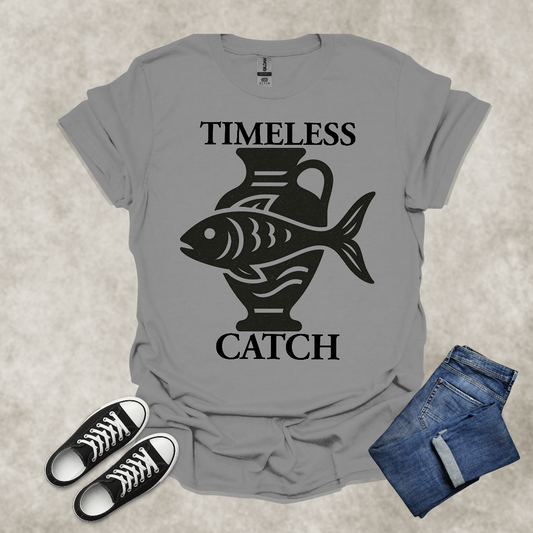 TIMELESS CATCH — Surreal Nature Art Tee: Unisex Softstyle T-Shirt