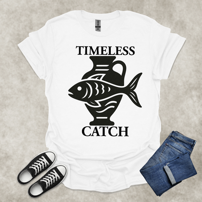 TIMELESS CATCH — Surreal Nature Art Tee: Unisex Softstyle T-Shirt