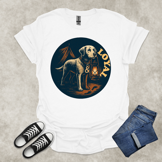 LOYAL — Faithful Labrador Companion Tee: Unisex Softstyle T-Shirt