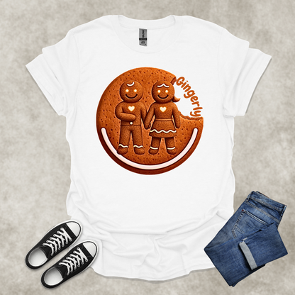 GINGERLY — Gingerbread Love Graphic Tee: Unisex Softstyle T-Shirt