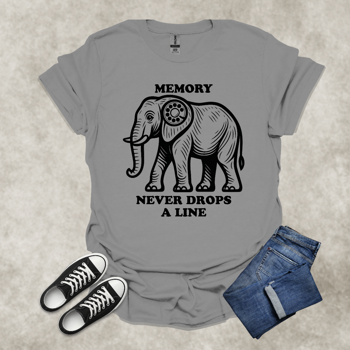 MEMORY NEVER DROPS A LINE: BOOMERS — Generational Graphic Tee: Unisex Softstyle T-Shirt